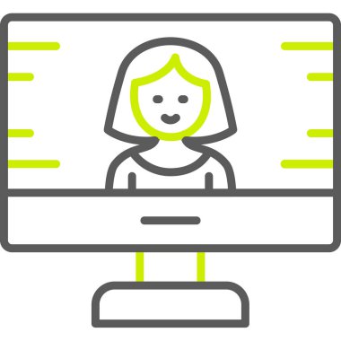 kadın simgesi, vektör illüstrasyonu