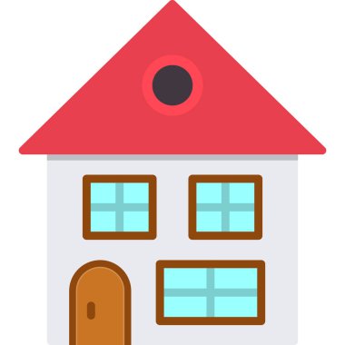 Ev. Web simgesi basit illüstrasyon