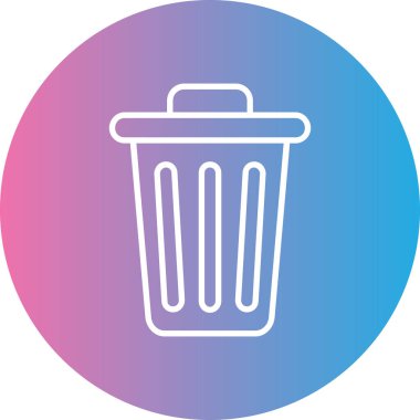 Çöp kutusu. Web simgesi basit illüstrasyon