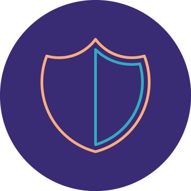 vektör kalkanı simgesi, basit vektör illüstrasyonu