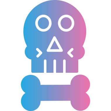 Bir kafatası simgesinin vektör çizimi