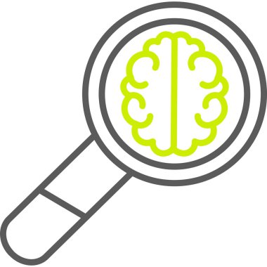 Beyin simgesinin vektör illüstrasyonu