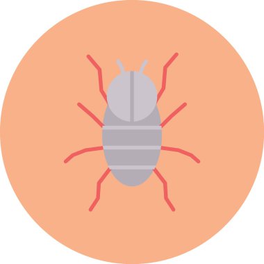 böcek simgesi, vektör illüstrasyonu, hata işareti, konsept