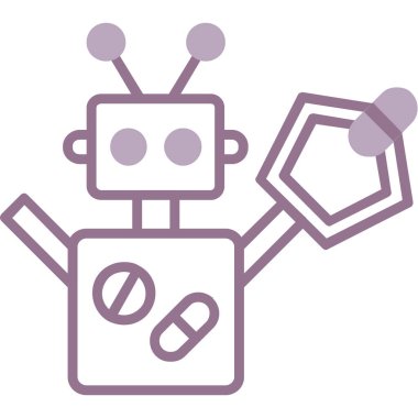 robot ikon vektör illüstrasyonu