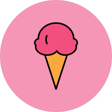 Dondurma ikonu. vektör illüstrasyonu