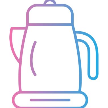 Çaydanlık. Web simgesi vektör illüstrasyonu