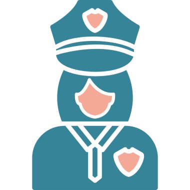 polis simgesi vektör illüstrasyonu