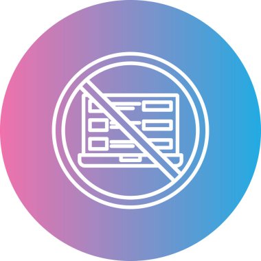 Yasak simgenin vektör illüstrasyonu