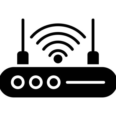 Wi-fi yönlendirici simgesi, basit illüstrasyon