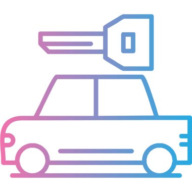 araba simgesi vektör illüstrasyonu