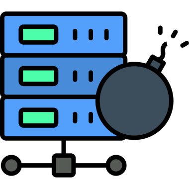 sunucu veri depolama simgesi - taslak biçimi