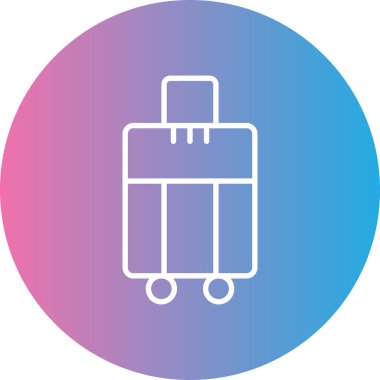 bavul ikonu vektör illüstrasyonu