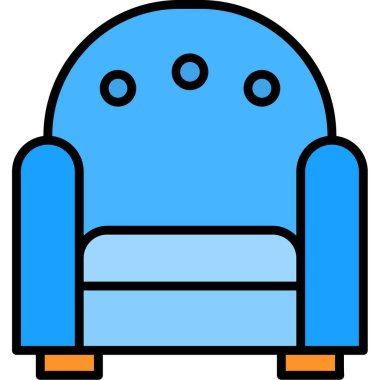 Koltuk. Web simgesi basit illüstrasyon