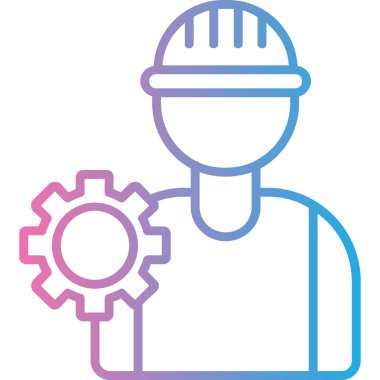 Gear modern simgesinin vektör illüstrasyonu