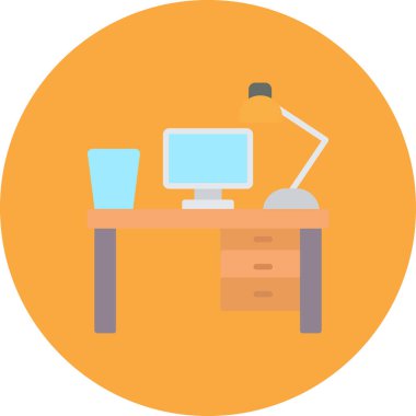 ofis masası vektör simgesi