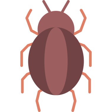 böceğin düz simgesi.