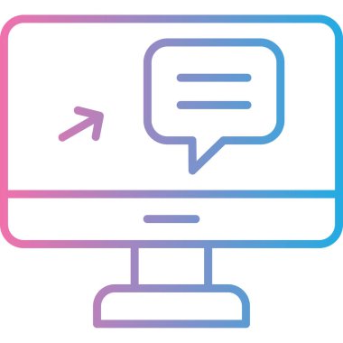 Sohbet simgesi vektör illüstrasyonu