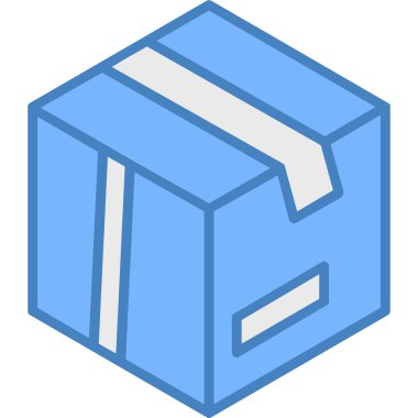 Kutu. Web simgesi basit illüstrasyon