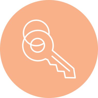 Anahtar. Web simgesi basit illüstrasyon