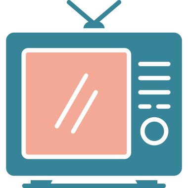 Televizyon. Web simgesi basit illüstrasyon