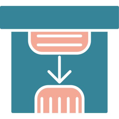 Bir karikatürün vektör çizimi ve mavi ve kırmızı