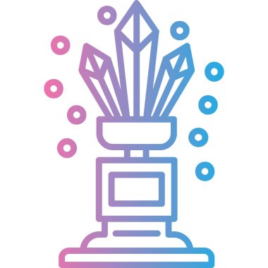 sihirli kristal simgesi ana hatlarıyla