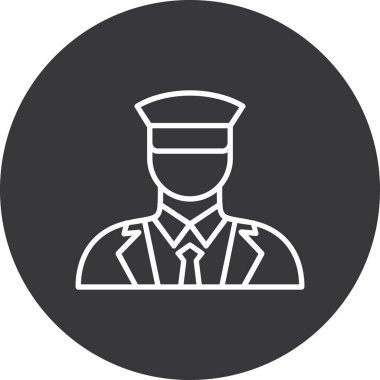 Polis memuru simgesinin vektör illüstrasyonu