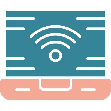 İnternet Wi-Fi renkli vektör simgesi