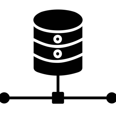 veritabanı vektör düz simgesi