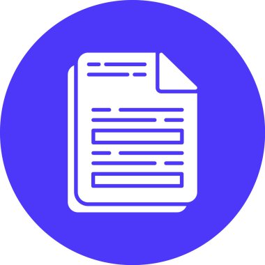 Belge simgesinin vektör illüstrasyonu