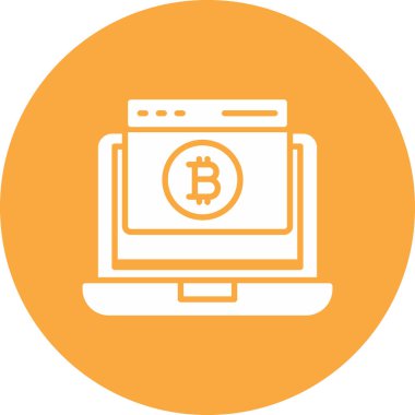 Bitcoin modern simgesinin vektör illüstrasyonu