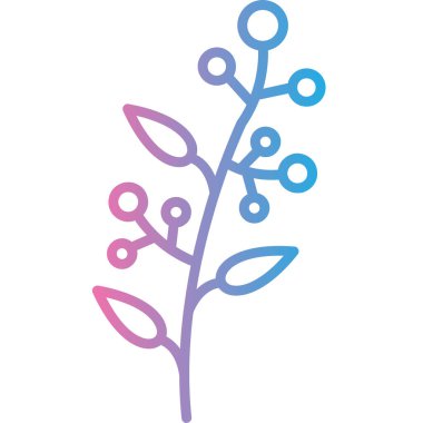 Çiçek simgesinin vektör illüstrasyonu