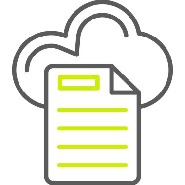 bulut depolama vektörü simgesi