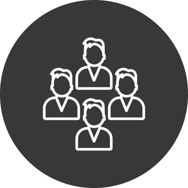 grup insanları ikon vektör illüstrasyonu