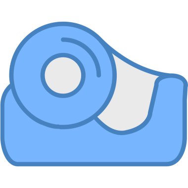 Kağıt rulo ikon vektör illüstrasyonu