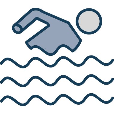 Dalış. Web simgesi basit illüstrasyon