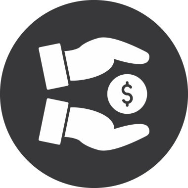 Dolar para ikonu vektör illüstrasyonu