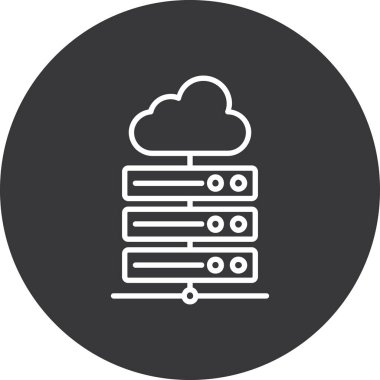 Bulut hesaplama simgesi vektör illüstrasyonu