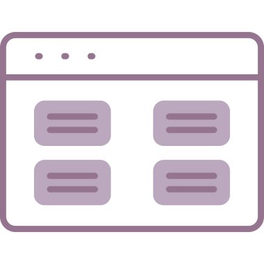 Tarayıcı web sayfası simgesi ana hat biçiminde