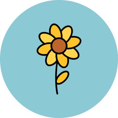 Çiçeklerin vektör simgesi