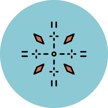 Kar Tanesi vektör simgesi. Basit vektör illüstrasyonu