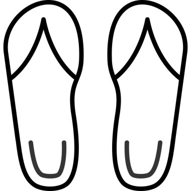 Parmak arası terlik simgesinin vektör illüstrasyonu