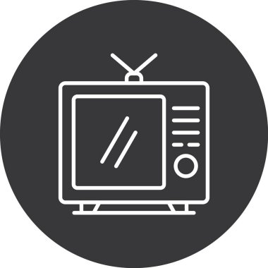 TV vektör simgesi. Basit bir çizim. beyaz arkaplanda izole.