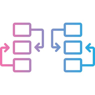 renk çizgisi ağ yönetim simgesi beyaz arkaplanda izole edildi. Vites tabelalı sosyal ağ. Sosyal ağ konsepti. Değişken rastgele dinamik şekiller. vektör illüstrasyonu