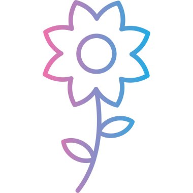 Güzel çiçek. Web simgesi basit tasarım