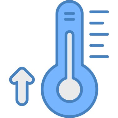 Termometre. Web simgesi basit illüstrasyon