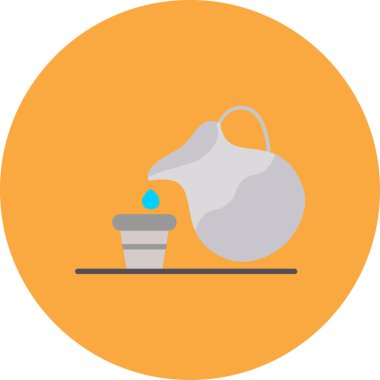 Ot sulama ikonu, bahçıvanlık ve tarım, vektör işareti, beyaz arka planda izole. düz biçim