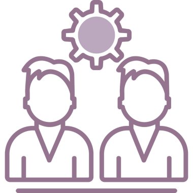 iş takım çalışması simgesi vektör illüstrasyonu