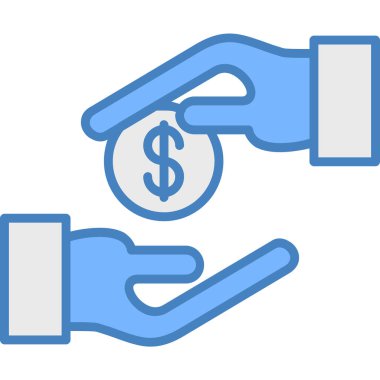 Dolar. Web simgesi basit illüstrasyon