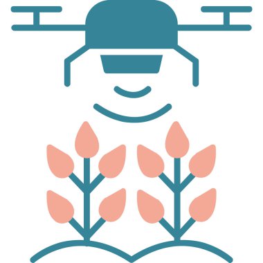 Çiftçi. Web simgesi basit illüstrasyon